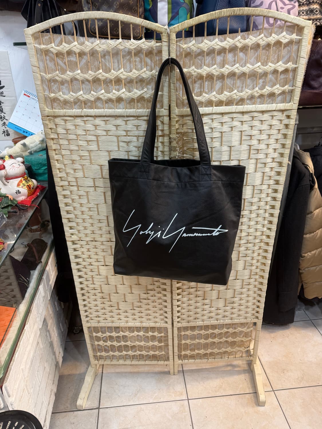 정품 요지야마모토 레더 쇼퍼백 팝니다 상품이미지1