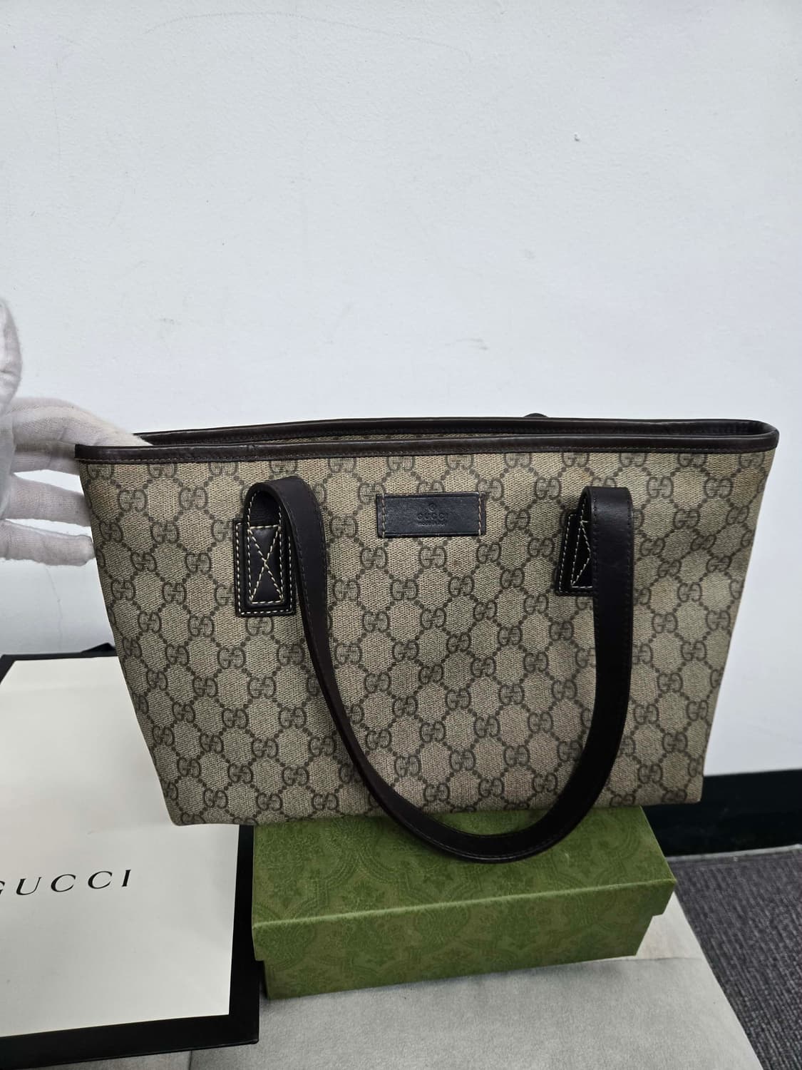 [보증서 정품] 구찌 시그니처 토트백 상품이미지4