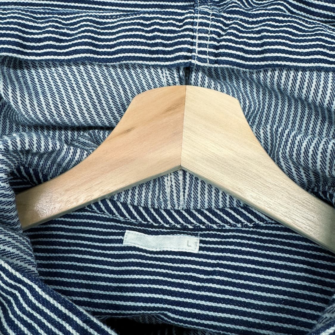 제팬 히코리 스트라이프 워크 셔츠 (L)   상품이미지5