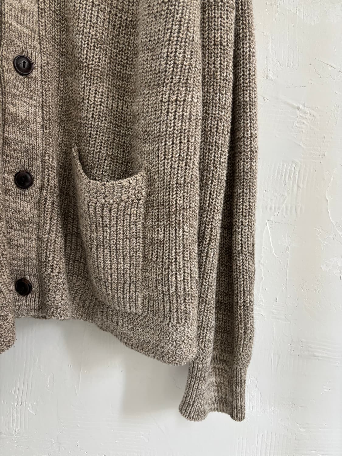 Polo 폴로 랄프로렌 신형 딥베이지 숄카라 코튼 가디건 상품이미지5