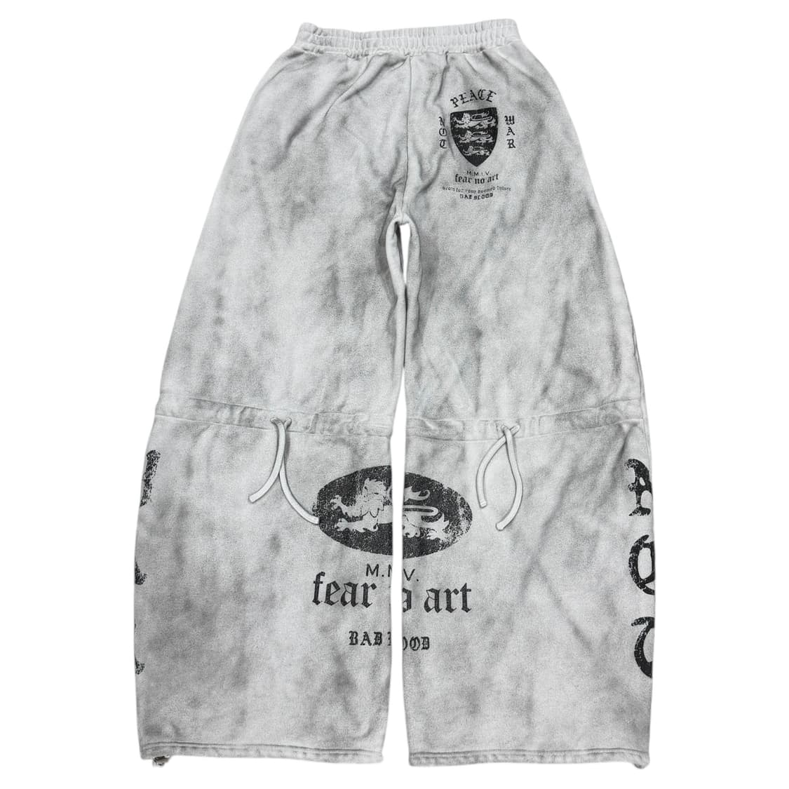 배드블러드 피스 낫 워 스트링 스웻팬츠 바지 더스티 화이트 M 상품이미지4