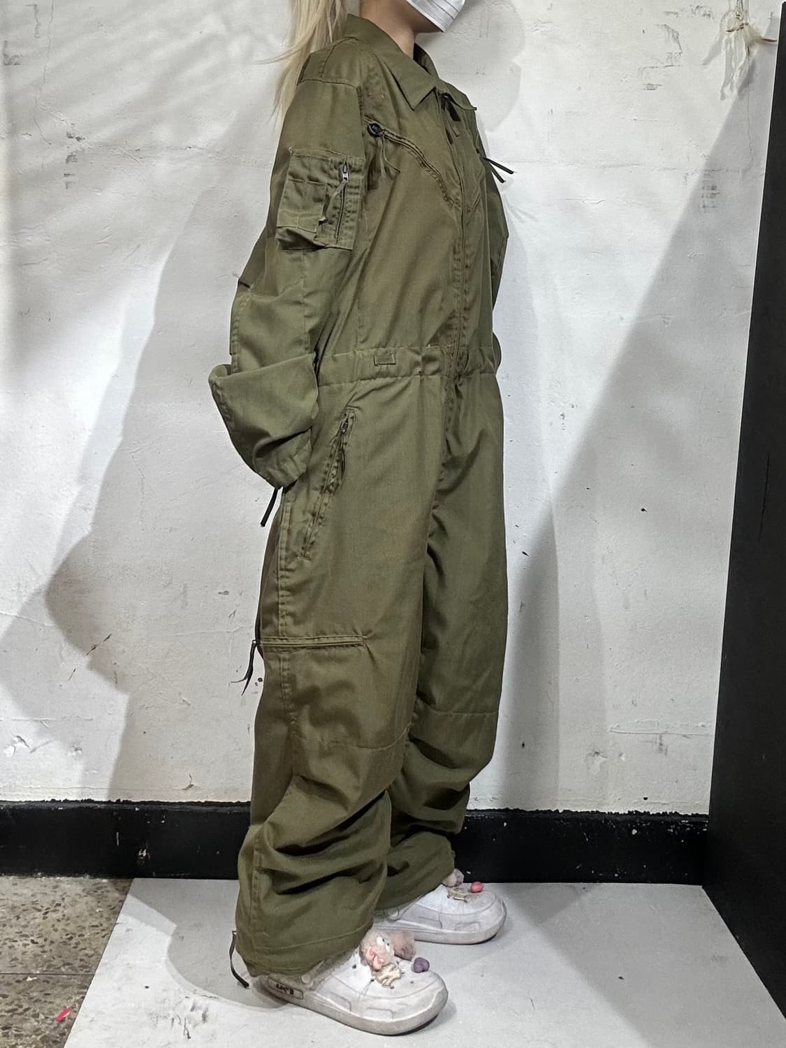 빈티지 카키 미군 cvc 전차병 밀리터리 점프수트 조종사 군복  상품이미지1