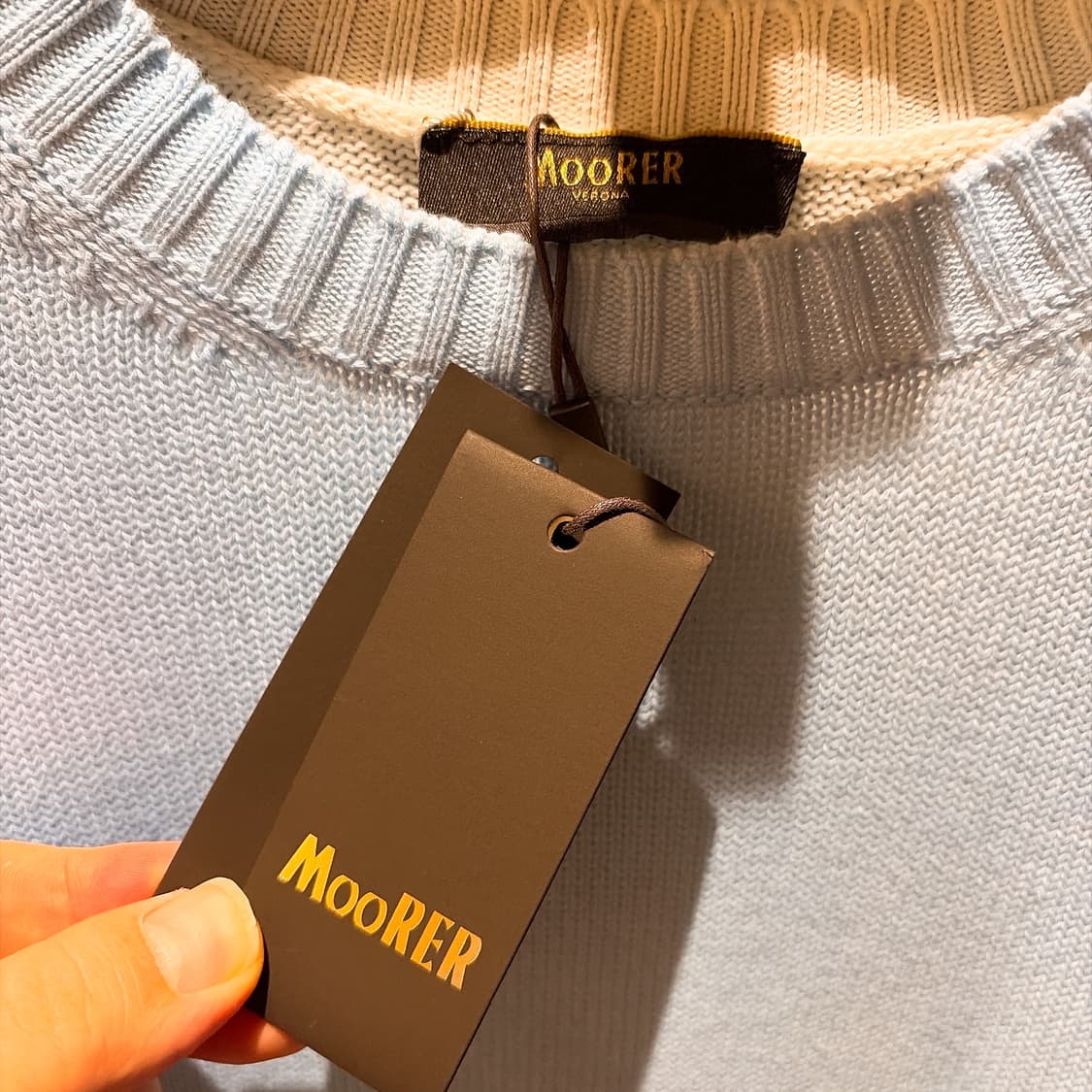 (정품/새상품) 무레르 남성 CORNELIUS 라이트블루 코튼 니트 상품이미지3