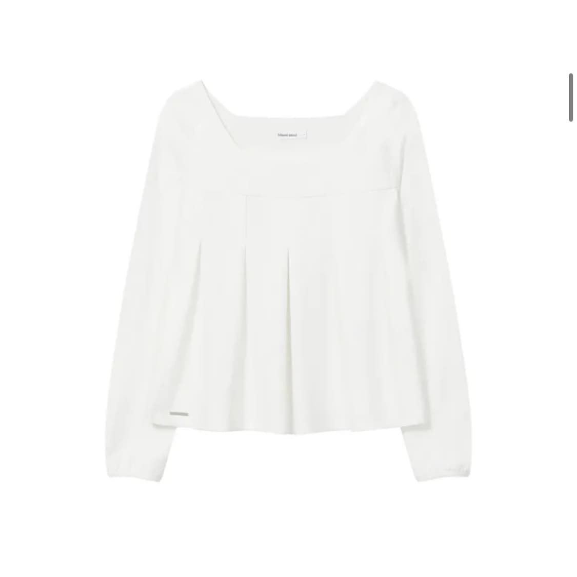 미세키 서울 아코디언 플리츠 탑 화이트 상품이미지1