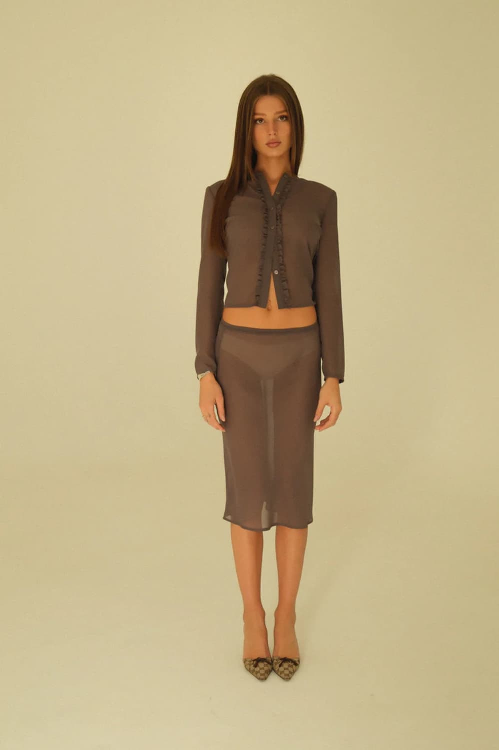 With Consideration Sheer Ruffle 롱슬리브 상품이미지3