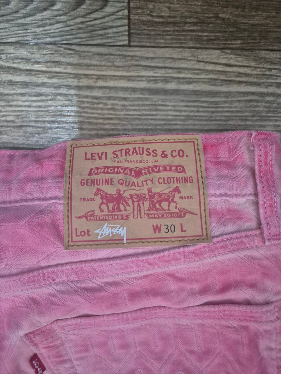 Stussy Levis 콜라보 자카드 진 30사이즈 판매합니다 상품이미지4