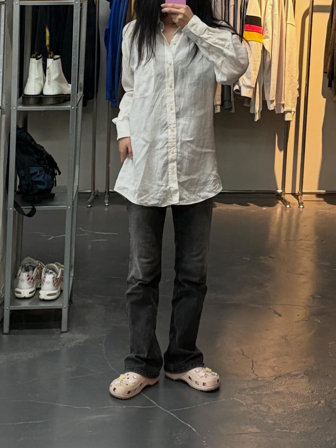 입생로랑 로고 화이트 린넨셔츠 A2804 상품이미지1