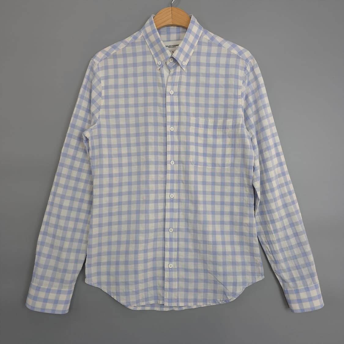 솔리드옴므 SOLID HOMME 체크 버튼다운 셔츠 95 상품이미지1