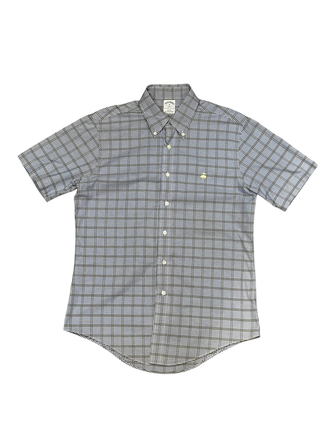 브룩스 브라더스 체크 반팔 셔츠 스카이블루 M  #csz3708 상품이미지3