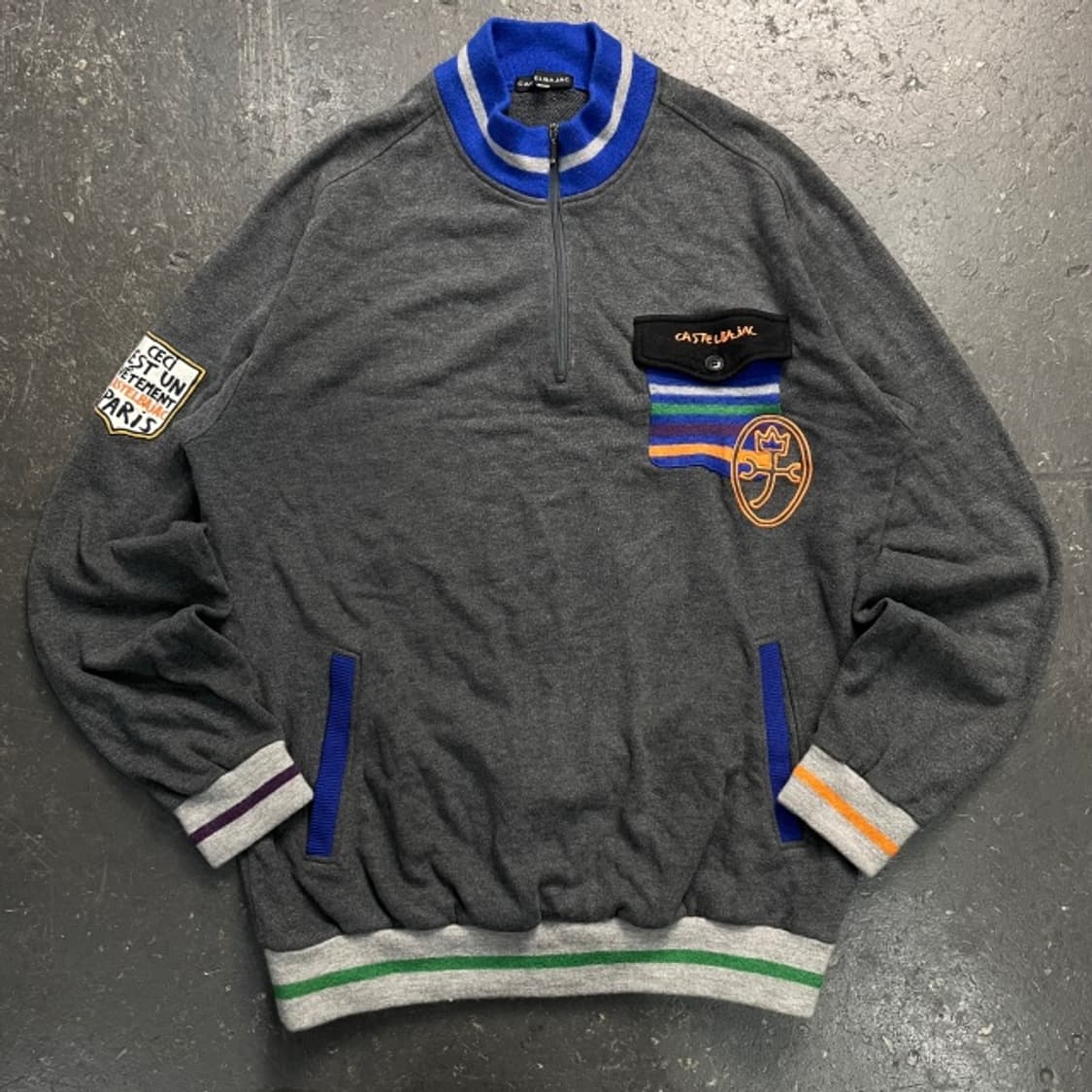 100 까스텔바작 반집업 니트  상품이미지1