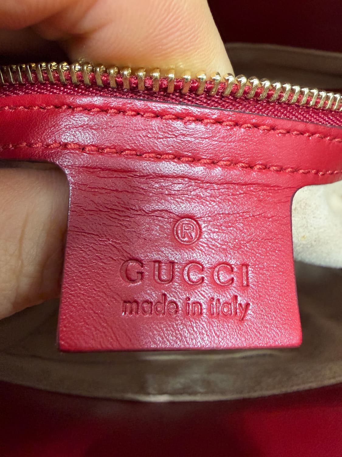 구찌 정품 시마 수프림 GG로고 가방 레드색상 백화점구매 단품 싸게팝니다 상품이미지7