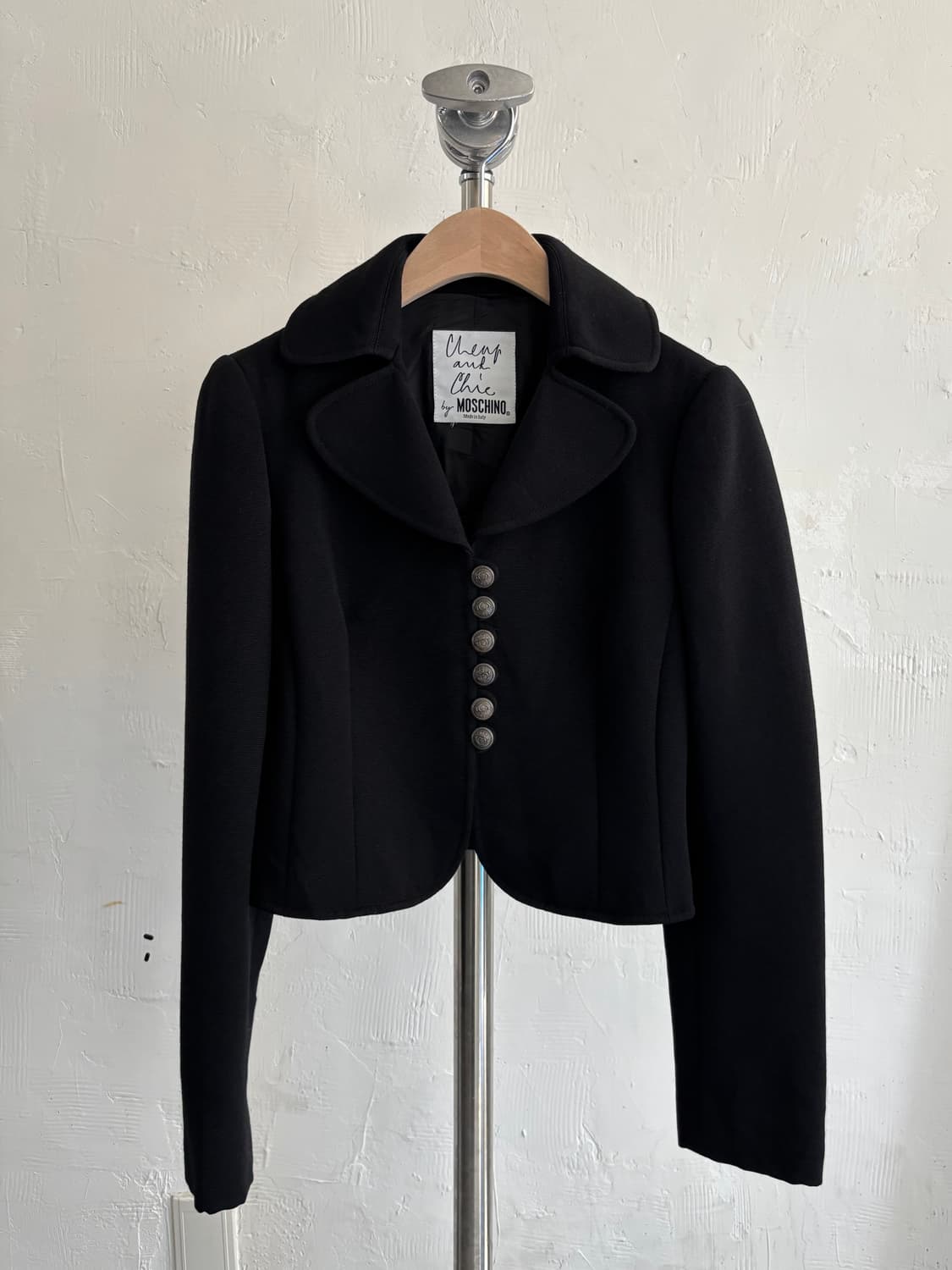 Moschino 모스키노 블랙 숏 울 자켓 상품이미지4