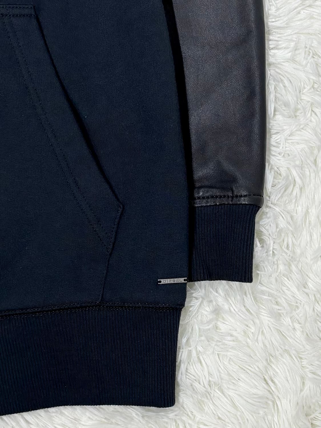 디젤 레더 슬리브 롱 후드집업 상품이미지7