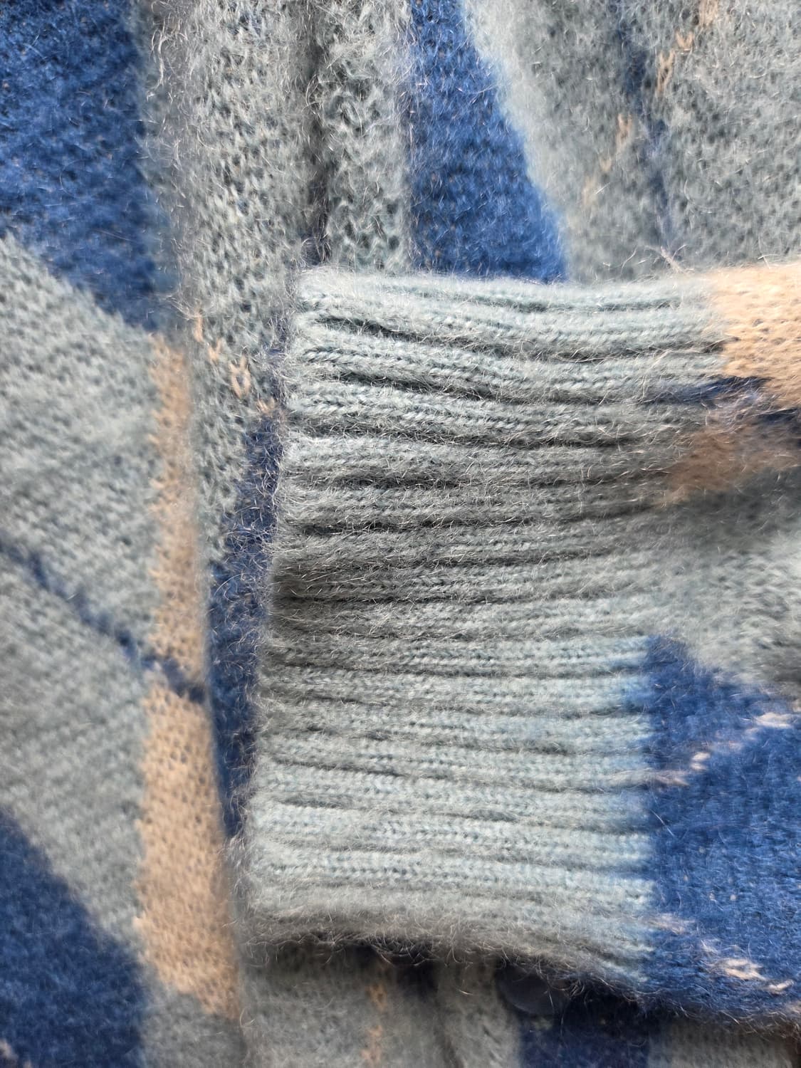 니들스 모헤어 가디건 아가일 블루 XL 새상품 상품이미지7