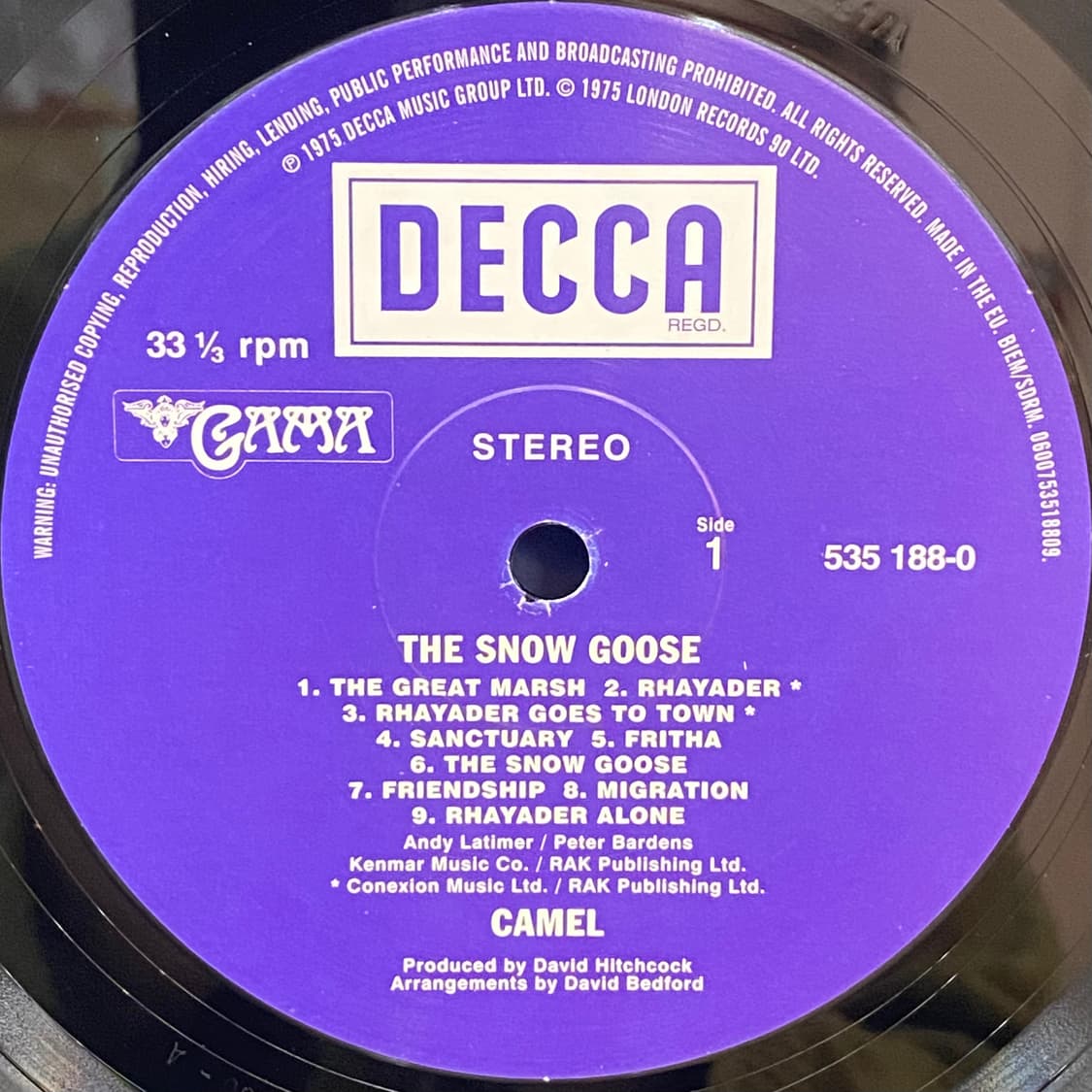 (LP) Camel -The Snow Goose 상품이미지4