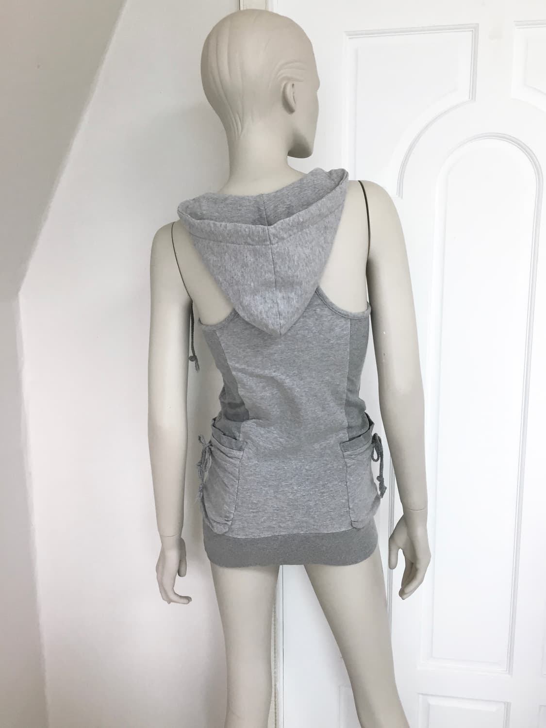 Gray suspenders hoodie dress 상품이미지7