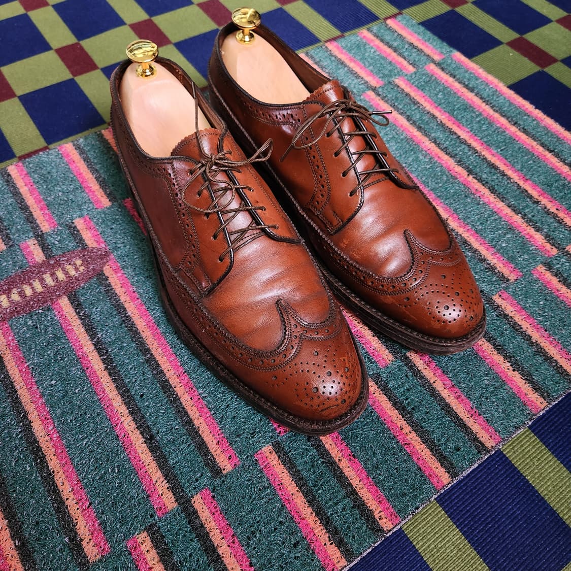 90s 플로쉐임 롱윙 브로그 슈즈 꼬냑 상품이미지4