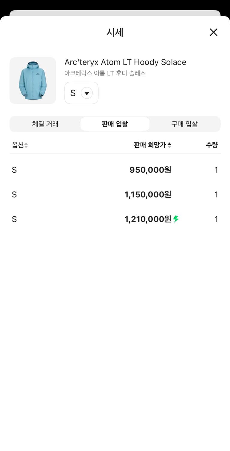 (SS급) 아크테릭스 아톰 LT 후디 솔레스  상품이미지2