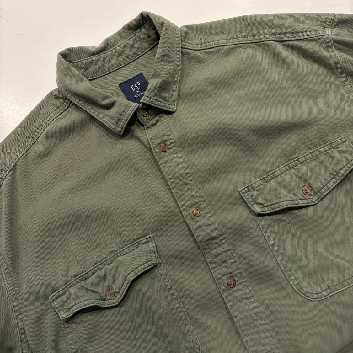 [XL] GAP 갭 빅사이즈 카키색 남방 셔츠 C731 상품이미지3