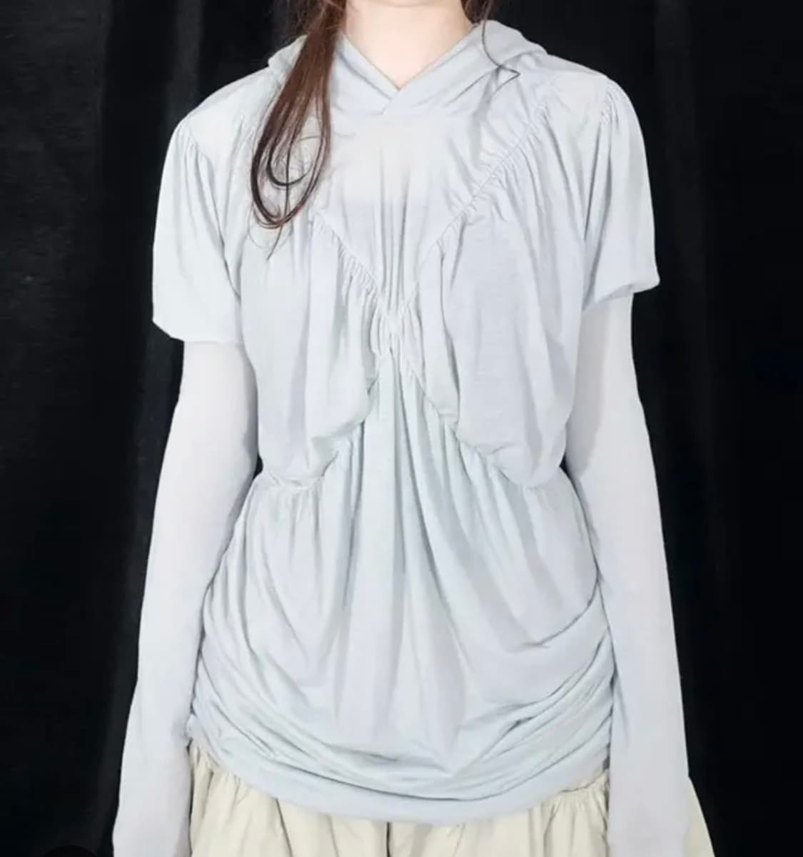 구해요) 샵페어리 후드 크로스 드레이프 원피스 상품이미지1