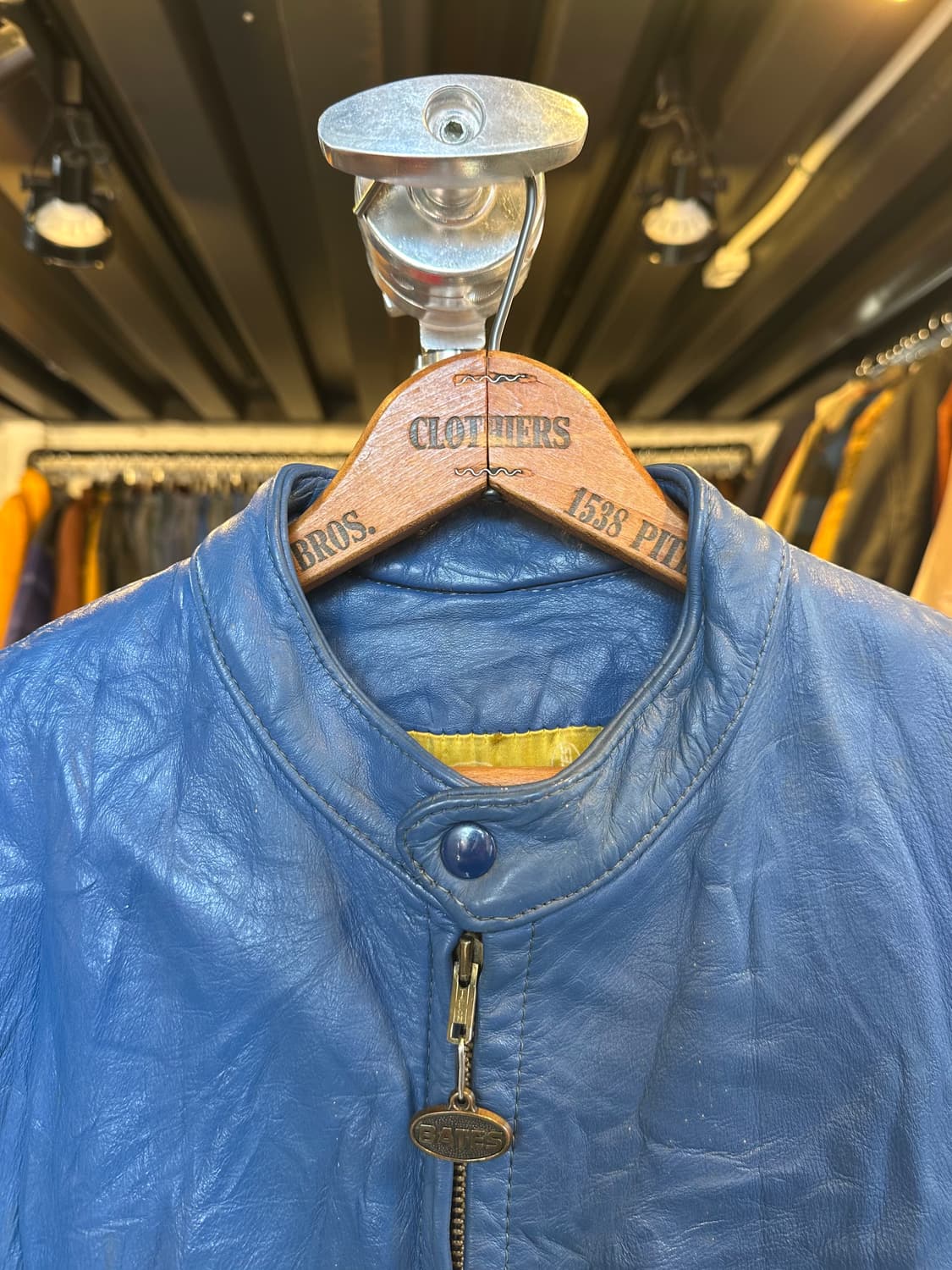 80s Bates 헤비 리얼 레더 모터사이클 레이싱 자켓 상품이미지3