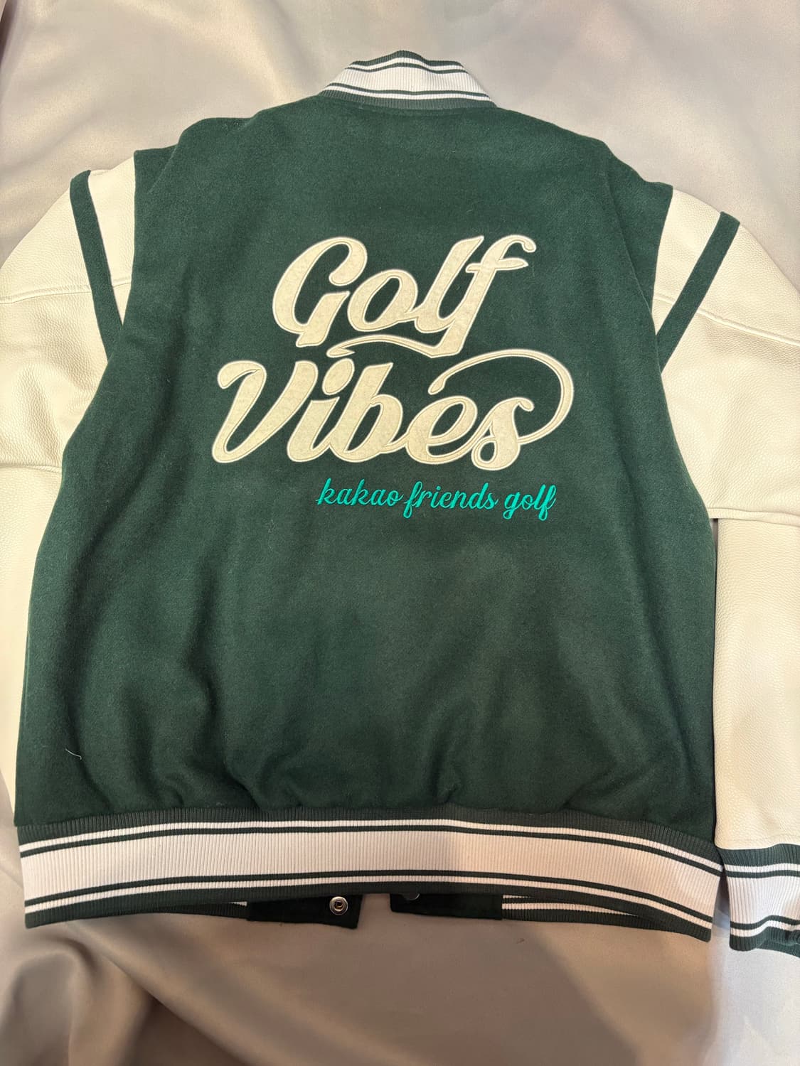 카카오프렌즈 그린 울 바시티 자켓 상품이미지2