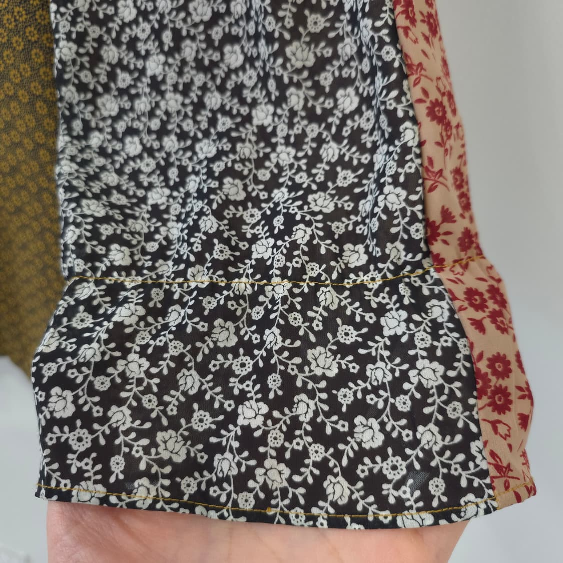 빈티지 믹스 플로럴 패치워크 블라우스 상품이미지9