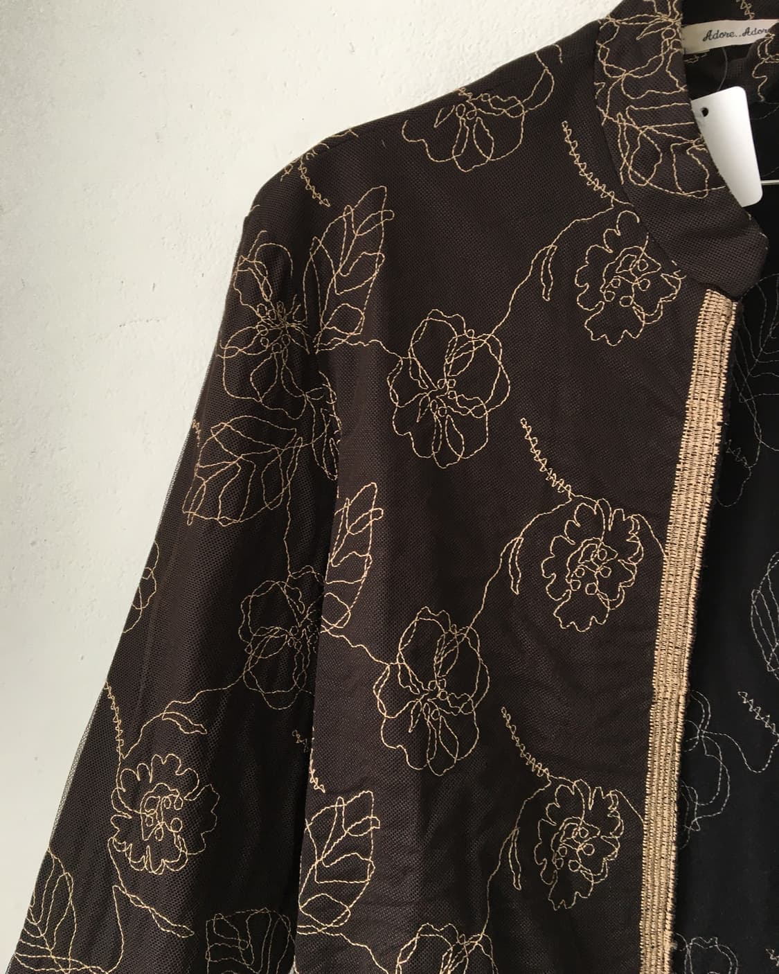 Embroidery pattern open jacket 상품이미지5