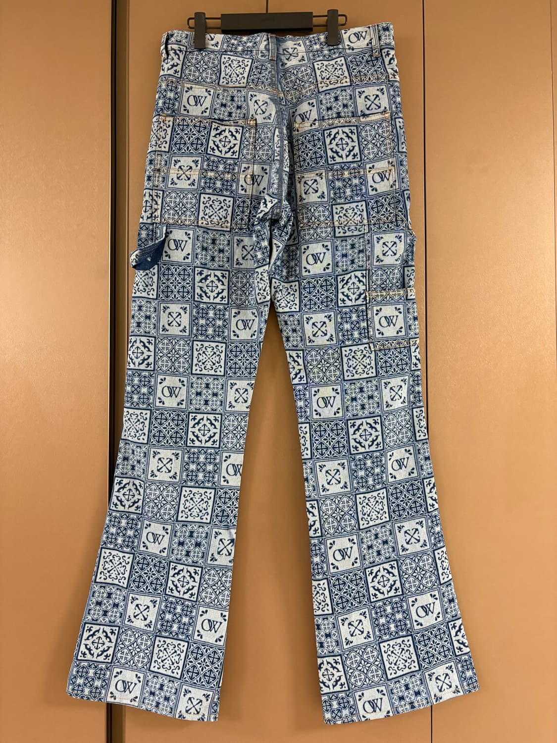 오프화이트 타일 데님팬츠 상품이미지2