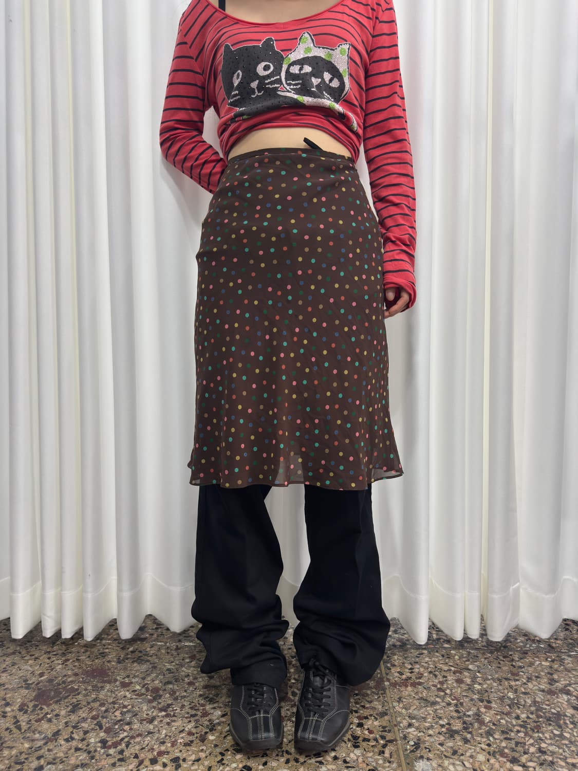 dot midi skirt 상품이미지5