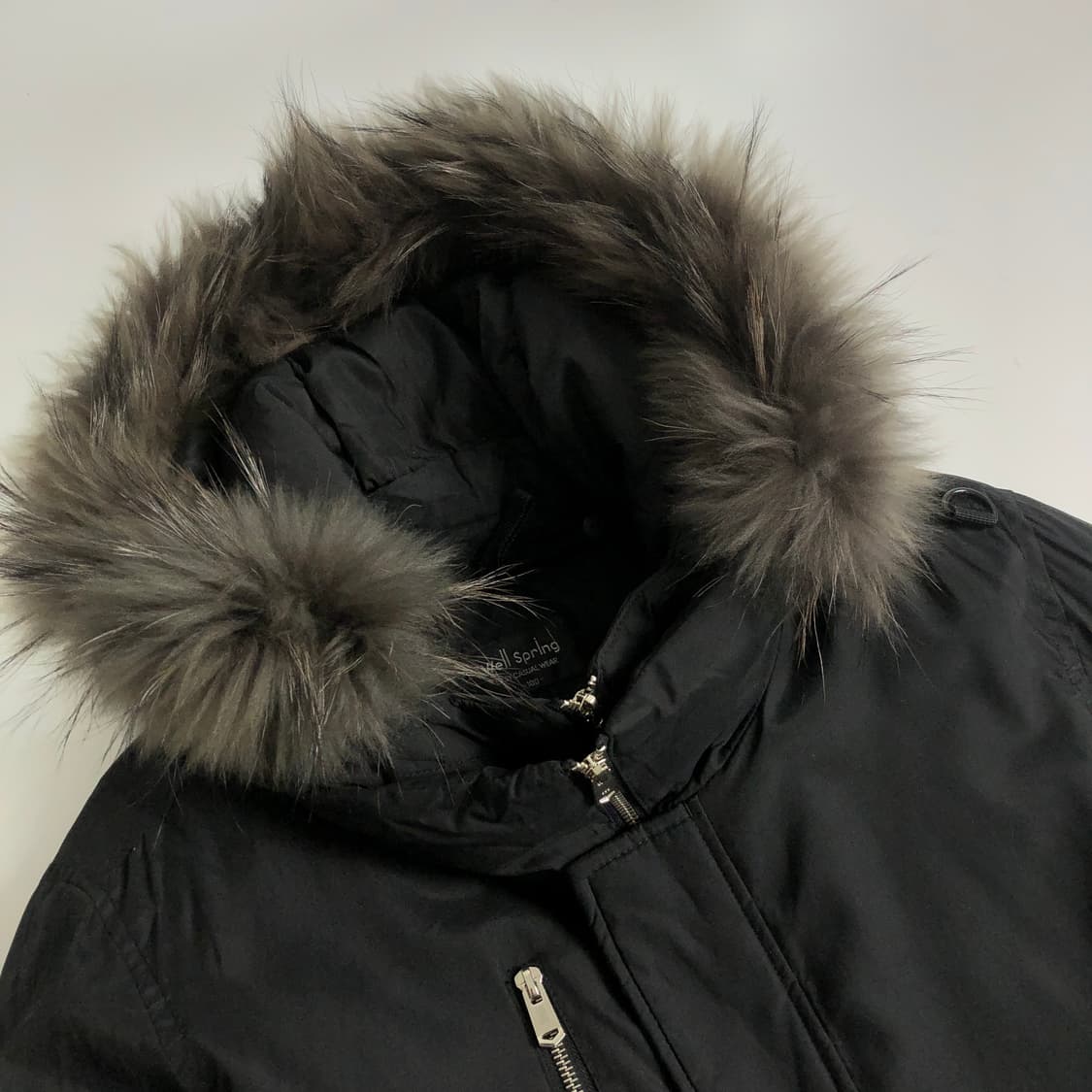 웰스프링 너구리퍼 다운 패딩 L 상품이미지3