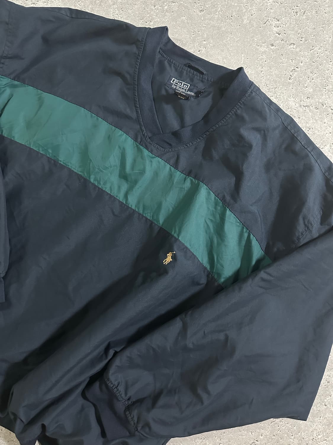 90s USA 메이드 배색 나일론 웜업 상품이미지1