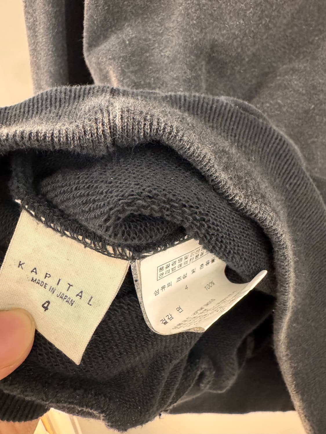 캐피탈 맨투맨 래글런 크루 스웨트 스피크이지 컬리지 블랙 팝니다 상품이미지5