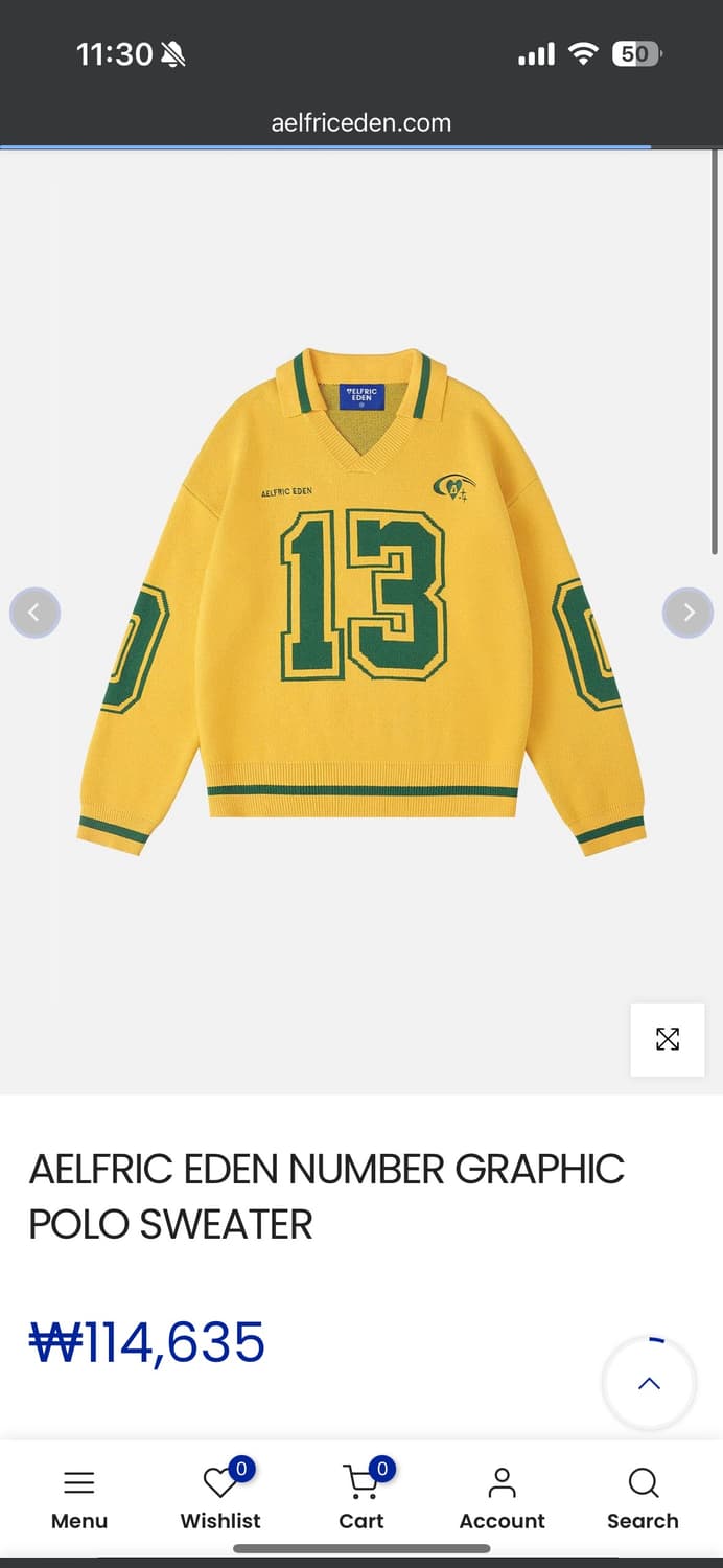 AELFRIC EDEN NUMBER GRAPHIC POLO SWEATER 상품이미지1