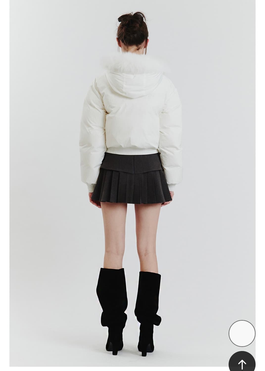 페인오어플레져 패딩 FOX FUR DOWN JACKET whi 상품이미지3