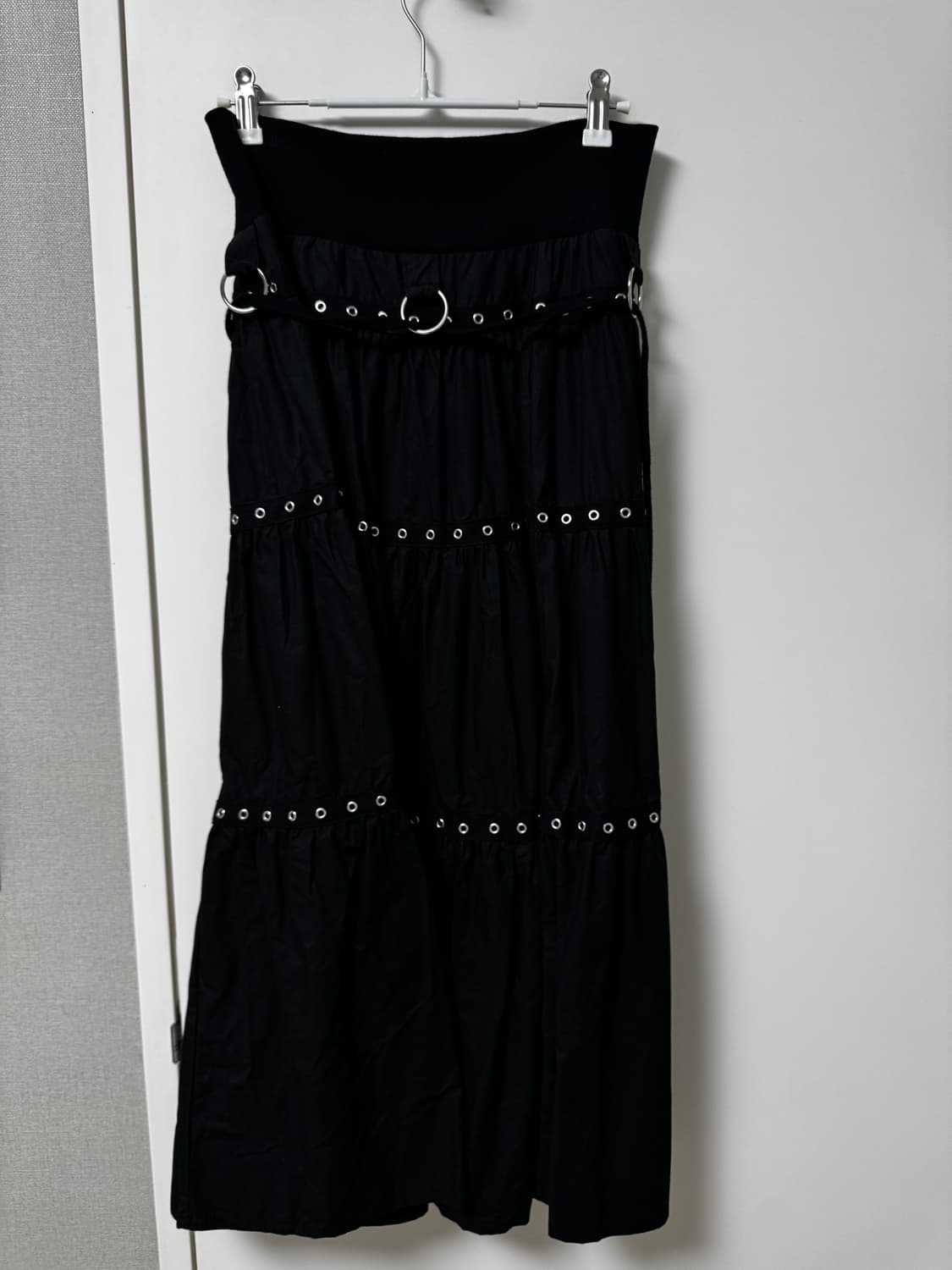 낫노잉 Tiered Eyelet Maxi Skirt 아일렛맥시스커트 상품이미지6