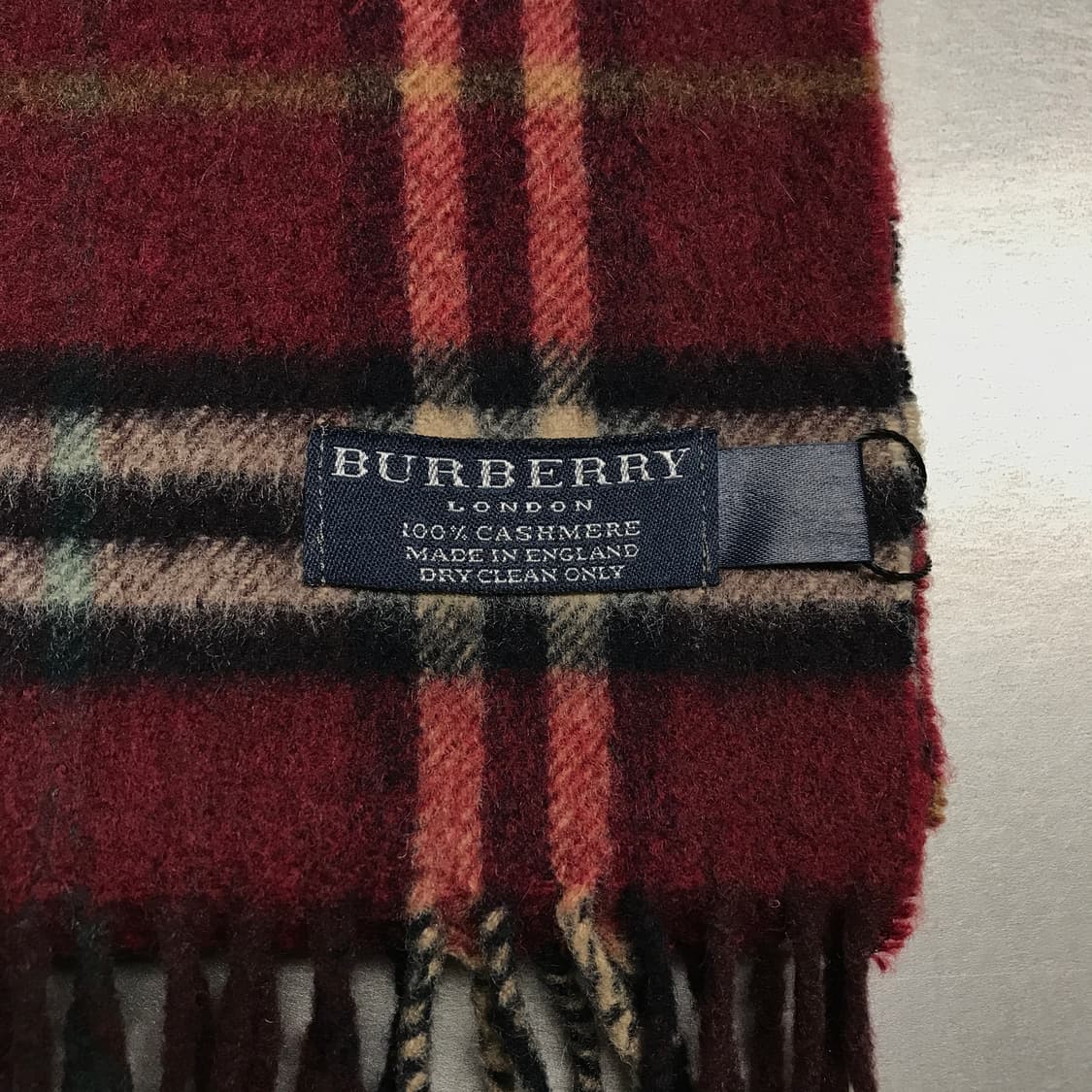 버버리 정품 캐시미어 머플러 레드 상품이미지4
