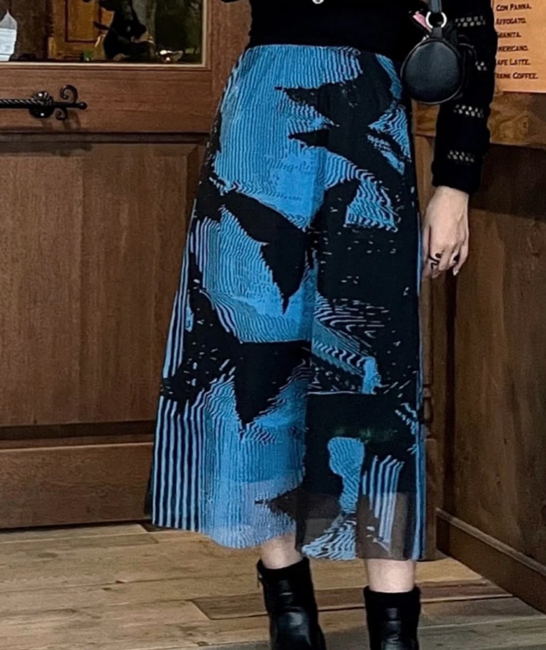 빈티지 긱시크 나비 롱스커트 상품이미지1