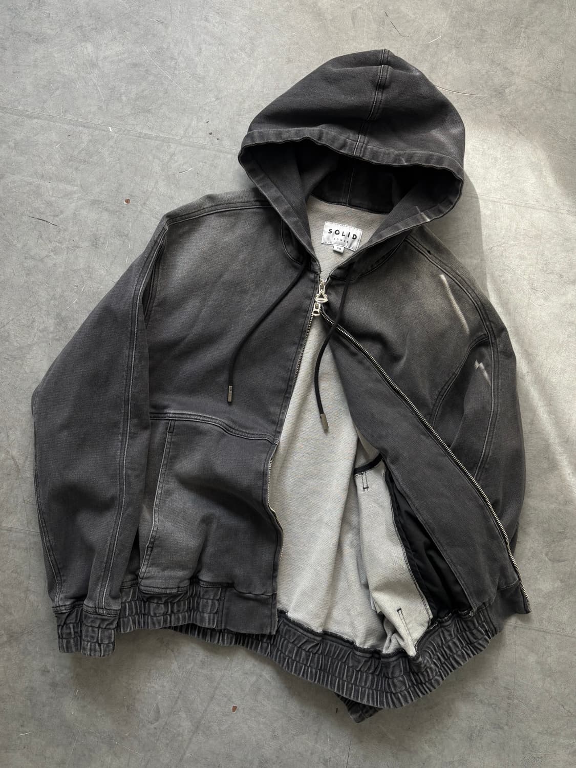 Solid Homme 솔리드옴므 23FW 다잉 데님 후드집업 상품이미지4