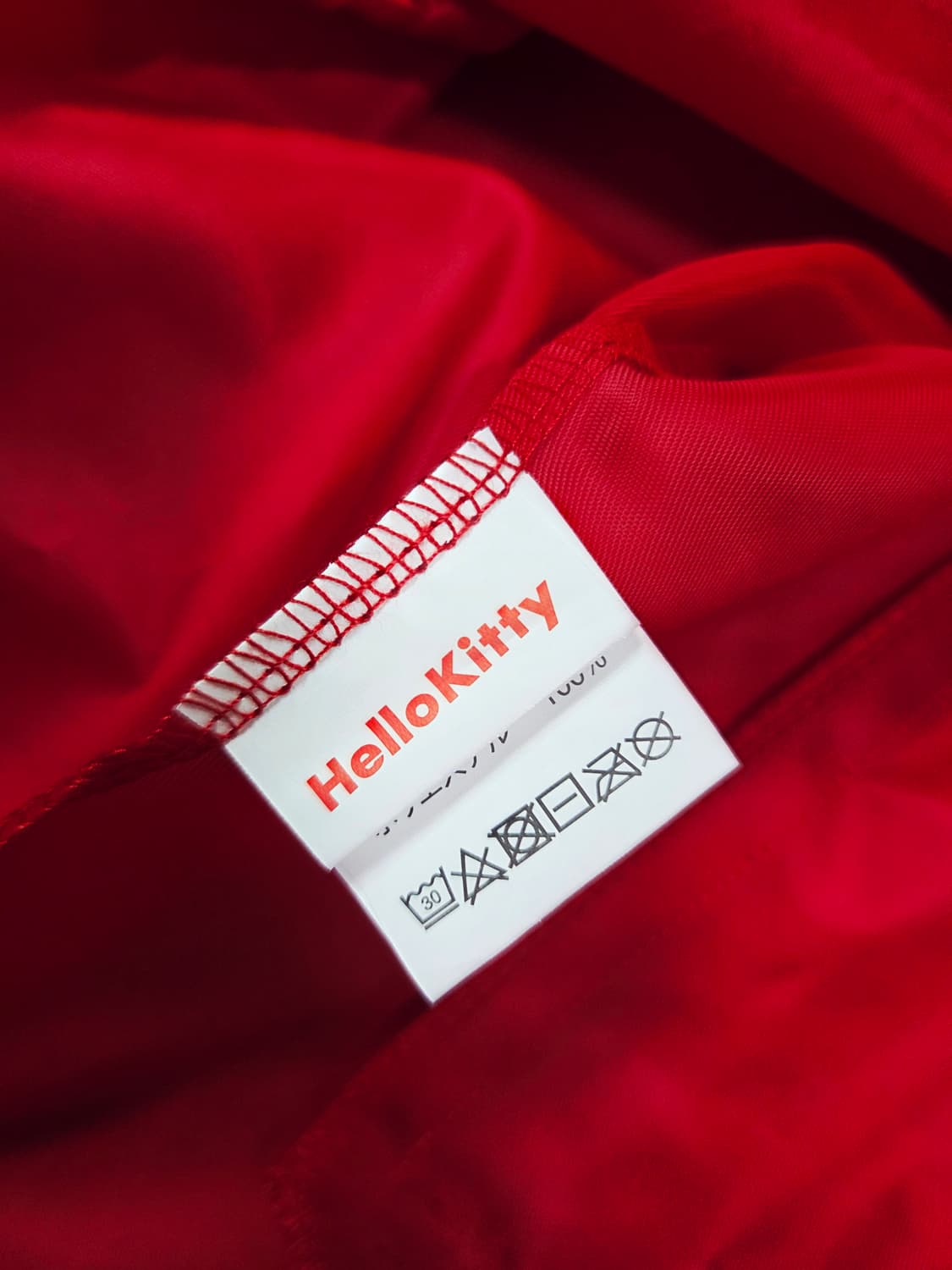 키티 레드 폴리에스터 언라이닝 코치 재킷 상품이미지9