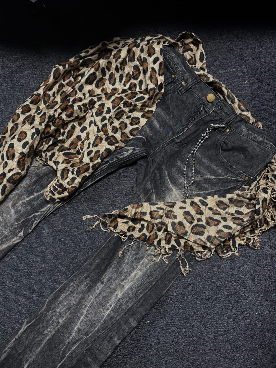 Vintage Rock-Punk Leopard muffler 상품이미지2