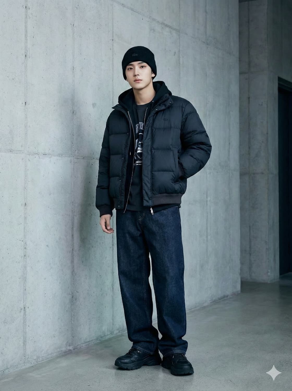 LACOSTE 라코스테 덕다운 숏패딩 블루종 상품이미지1