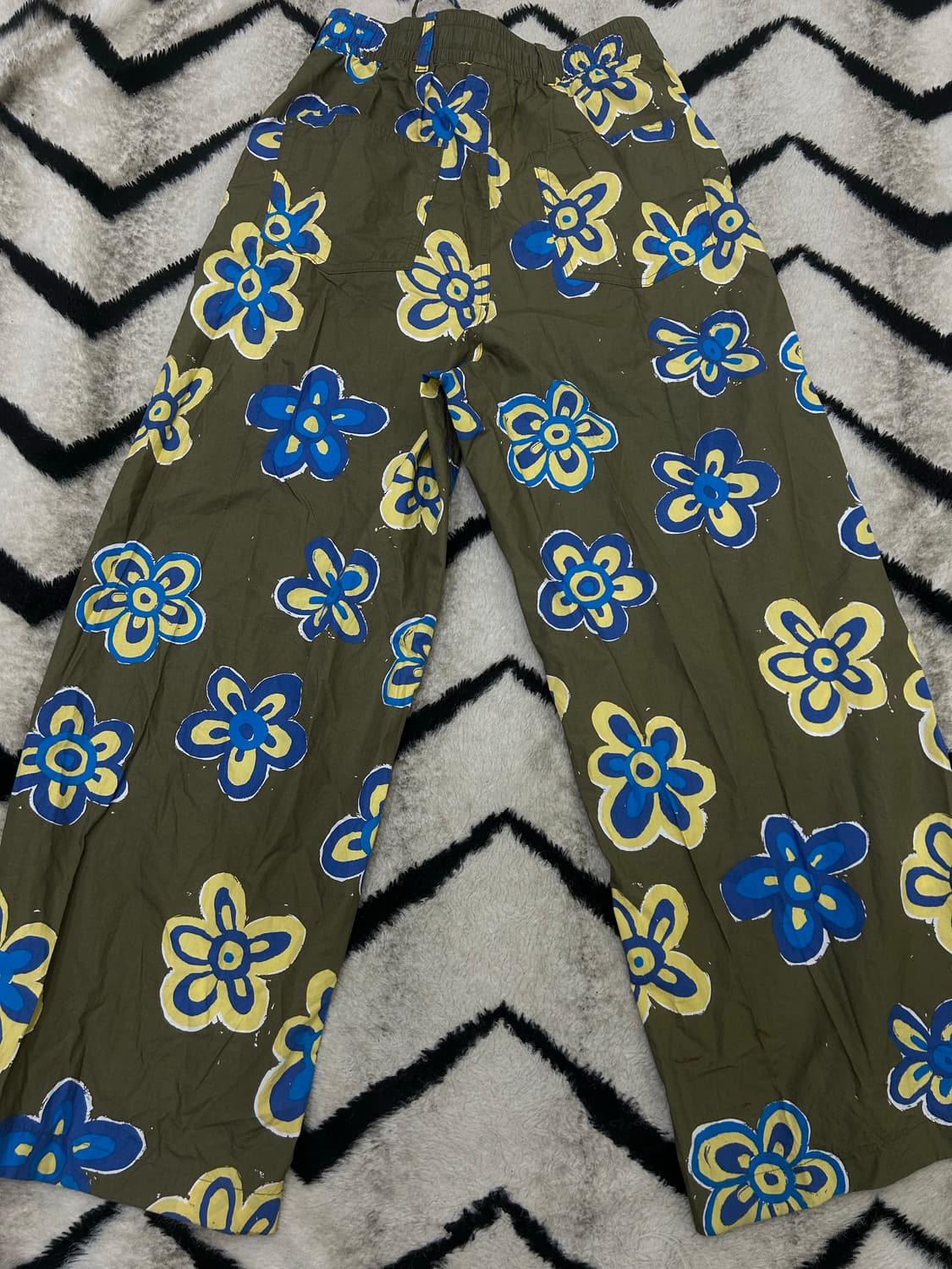 [S]유니클로x마르니 릴렉스드 와이드 플라워 팬츠 상품이미지3