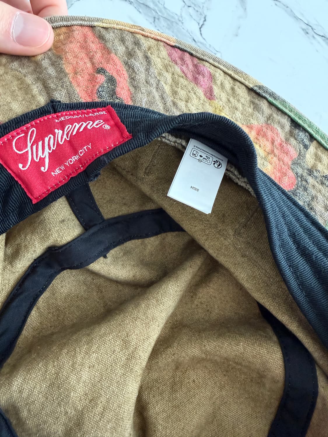 [미품/(M/L)] 슈프림 워시드 캔버스 부니 햇 탄 카모 - 24SS 상품이미지3