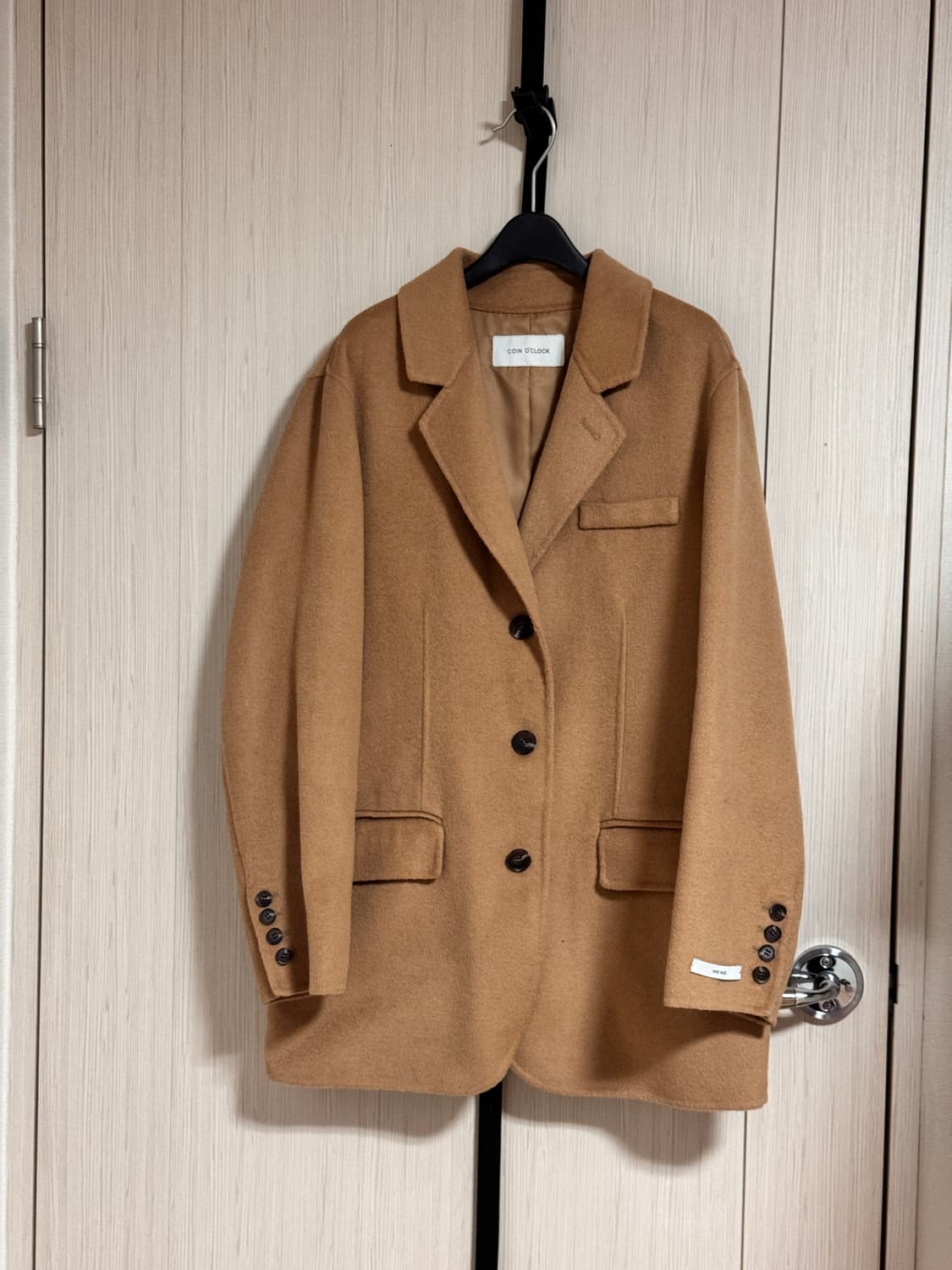 핸드메이드 오버핏 박시핏 울 코트 자켓 카멜 상품이미지1
