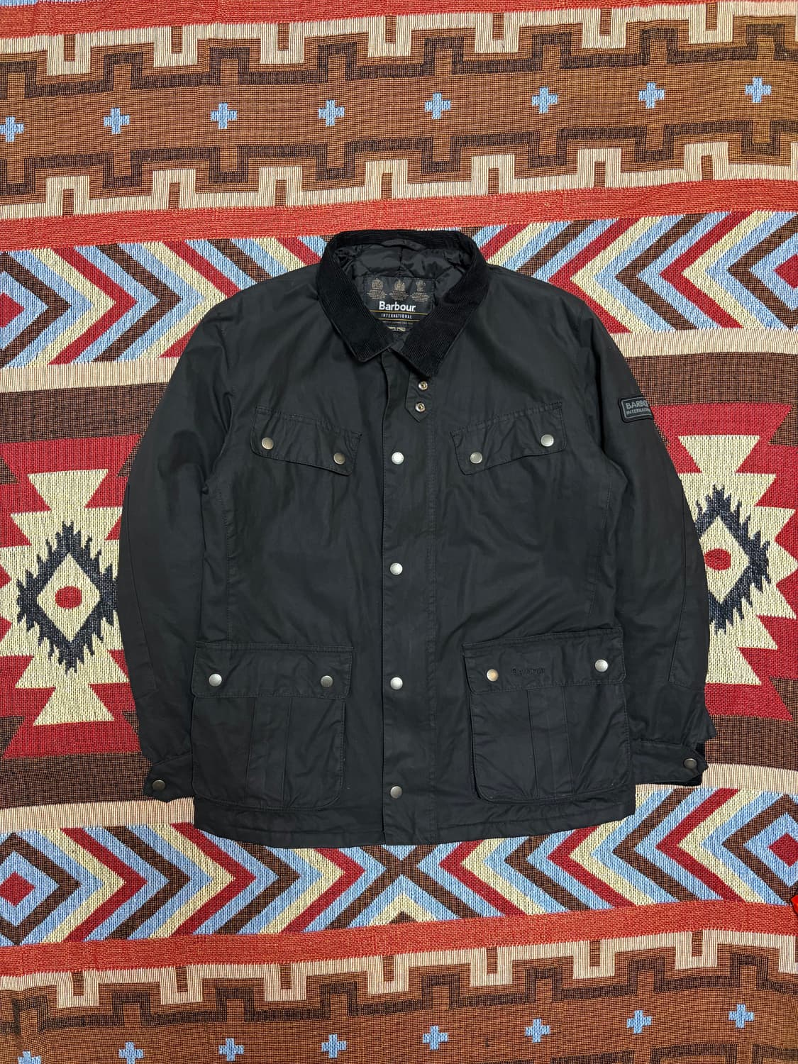 Barbour 바버 인터네셔널 듀크 왁스 자켓 블랙 상품이미지1