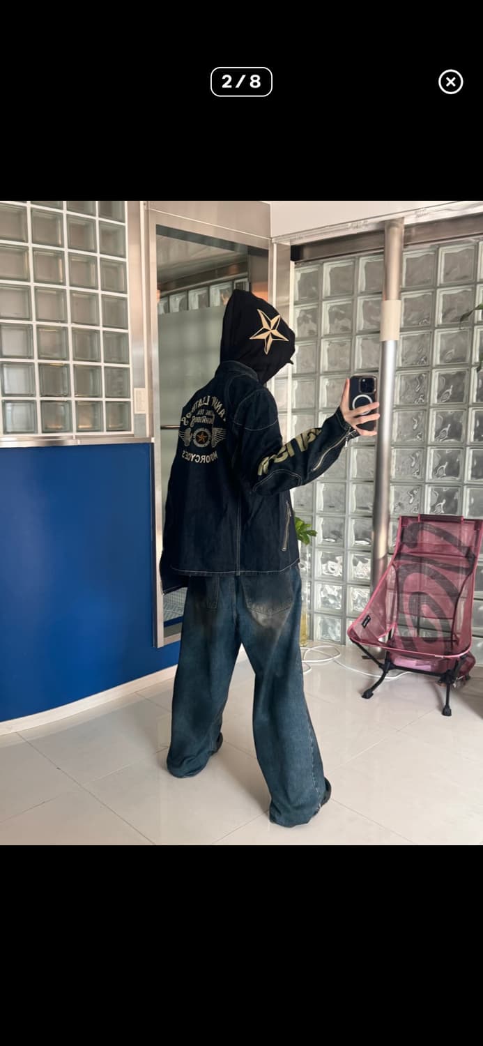 벤슨 라이더 후디 데님 자켓 집업 상품이미지5