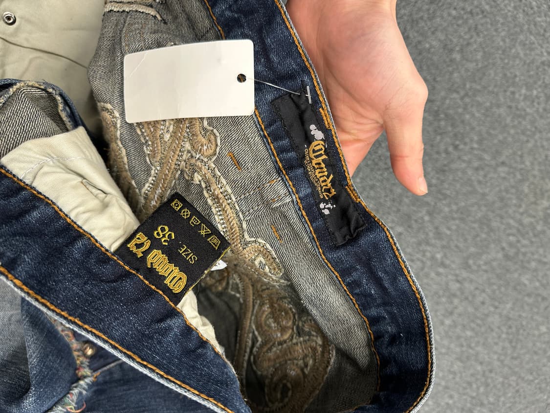 38) Cloud 72 스컬 자수 y2k 데님팬츠 상품이미지10