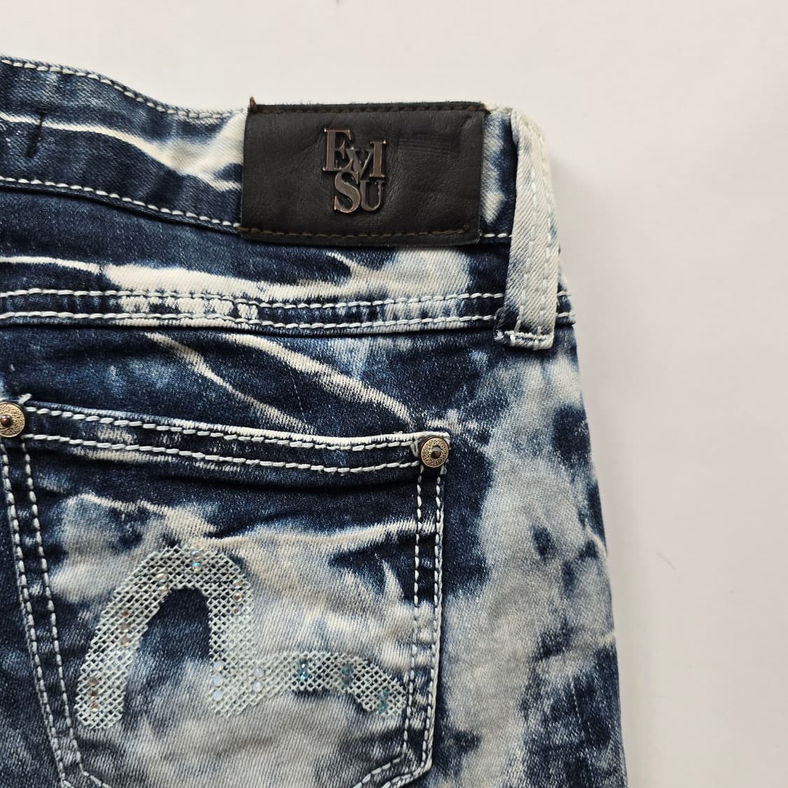 에비수 EVISU 돌청워싱 스판 슬림 사이즈26 R6484 상품이미지5
