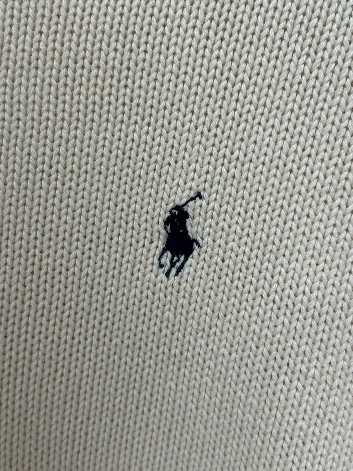 90s 폴로 랄프로렌 포니로고 아이보리 코튼 니트 상품이미지3